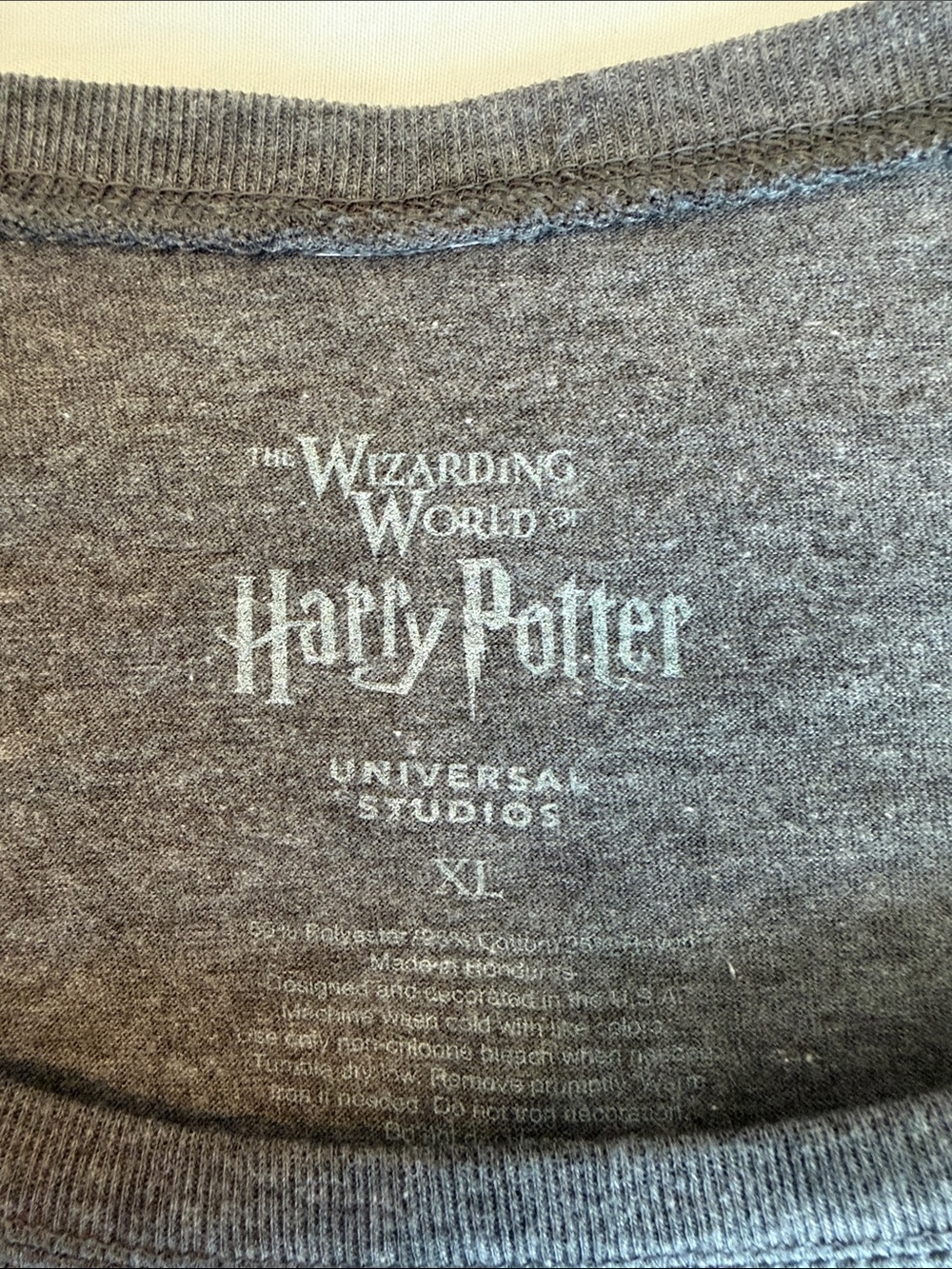 Warner Bros. Harry Potter Heather Gray Logo Tee - Picture 3 of 4